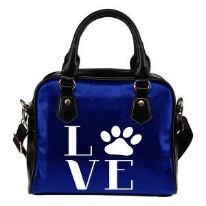 NP Love Dogs Leather Shoulder Handbag