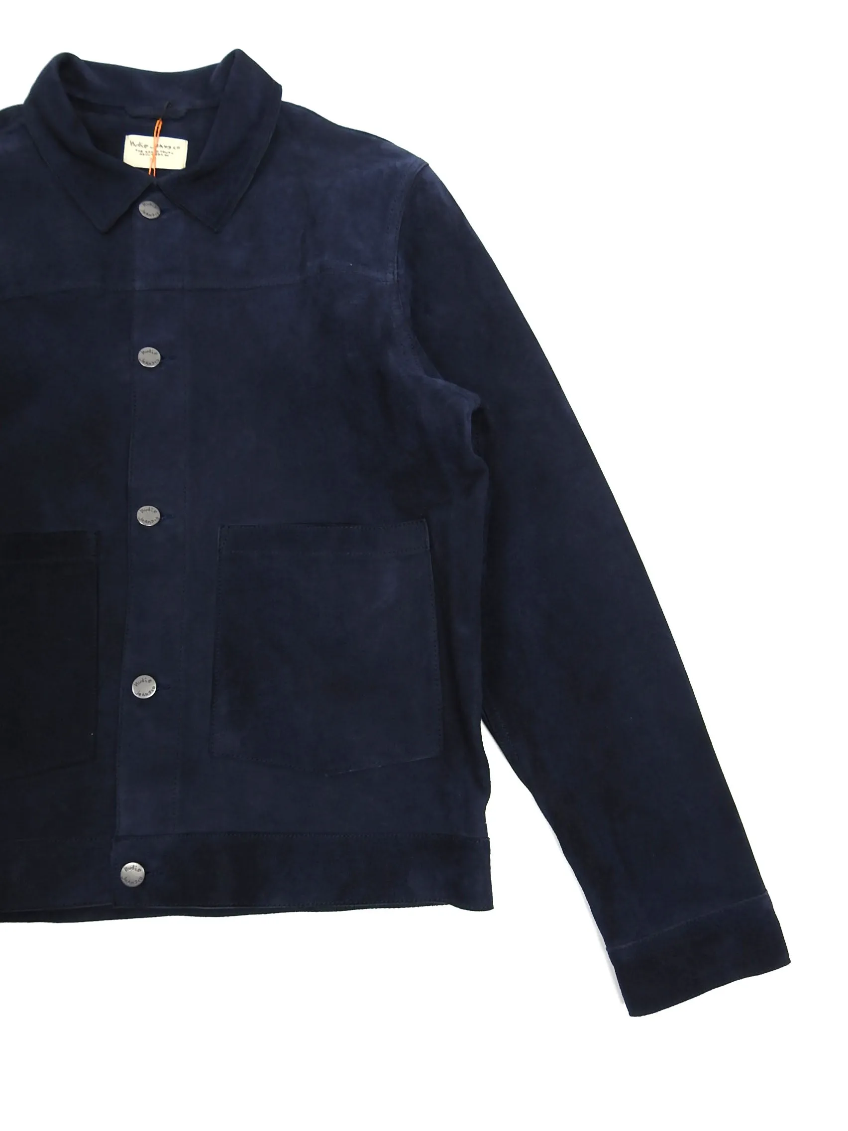 Nudie Jeans Navy Dante Nubuck Jacket Size Medium