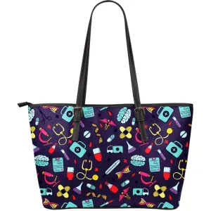 Nurse PU Leather Tote Bag