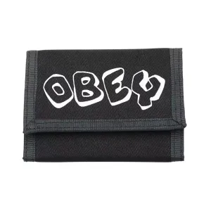 Obey block tri fold wallet