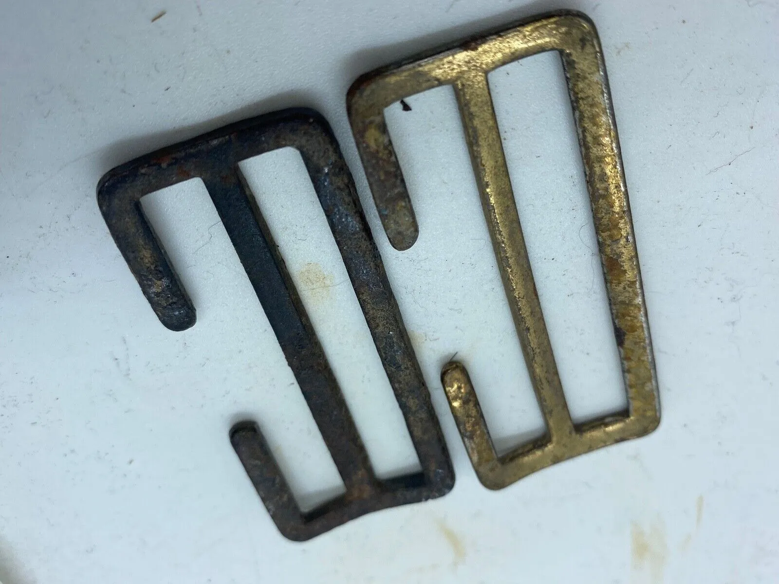 Original British Army 1908 Pattern PAIR Webbing Brass Shoulder Strap Adjusters
