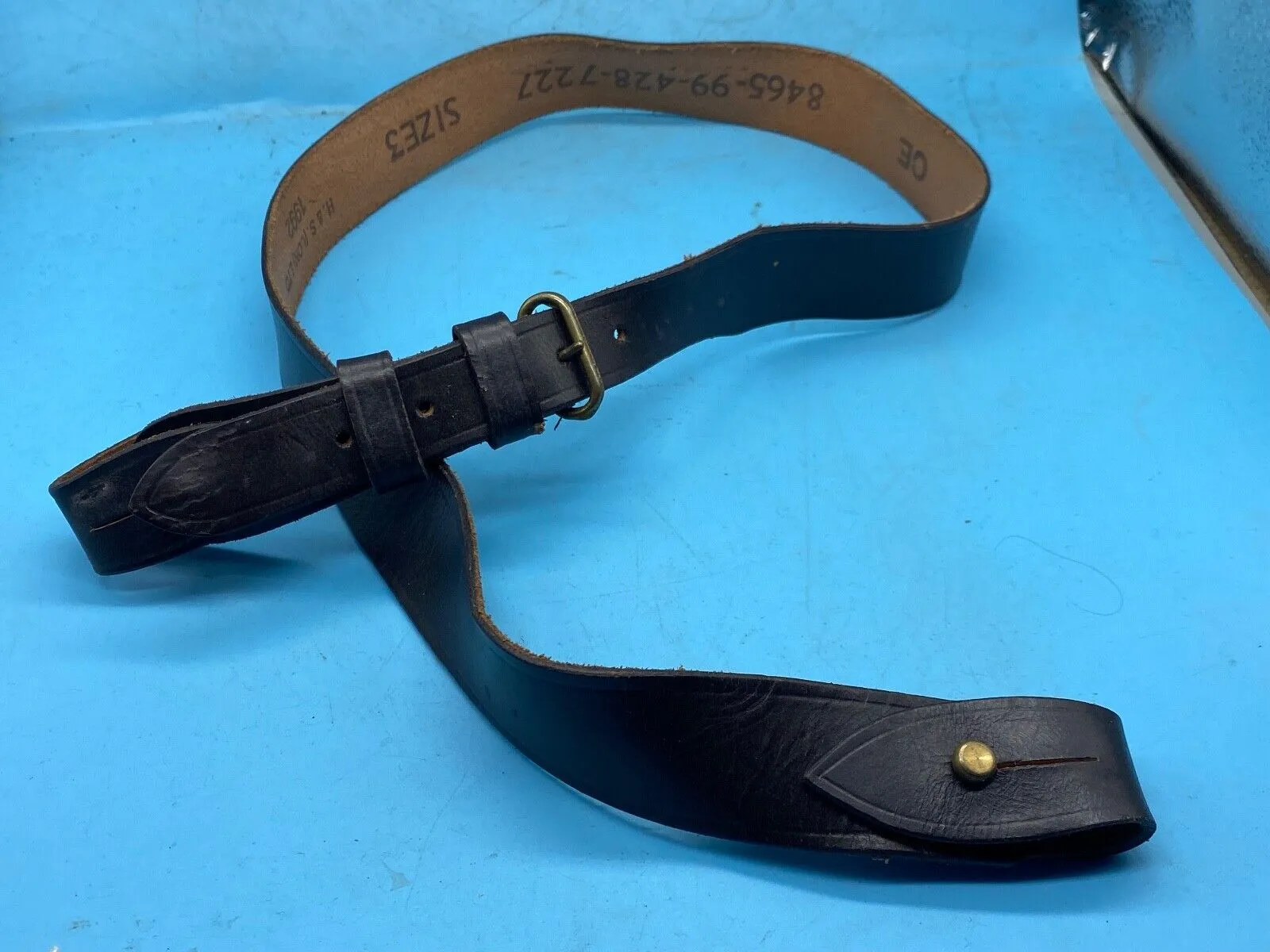 Original British Army Officer's Sam Browne Leather Shoulder Strap - Marked 37"