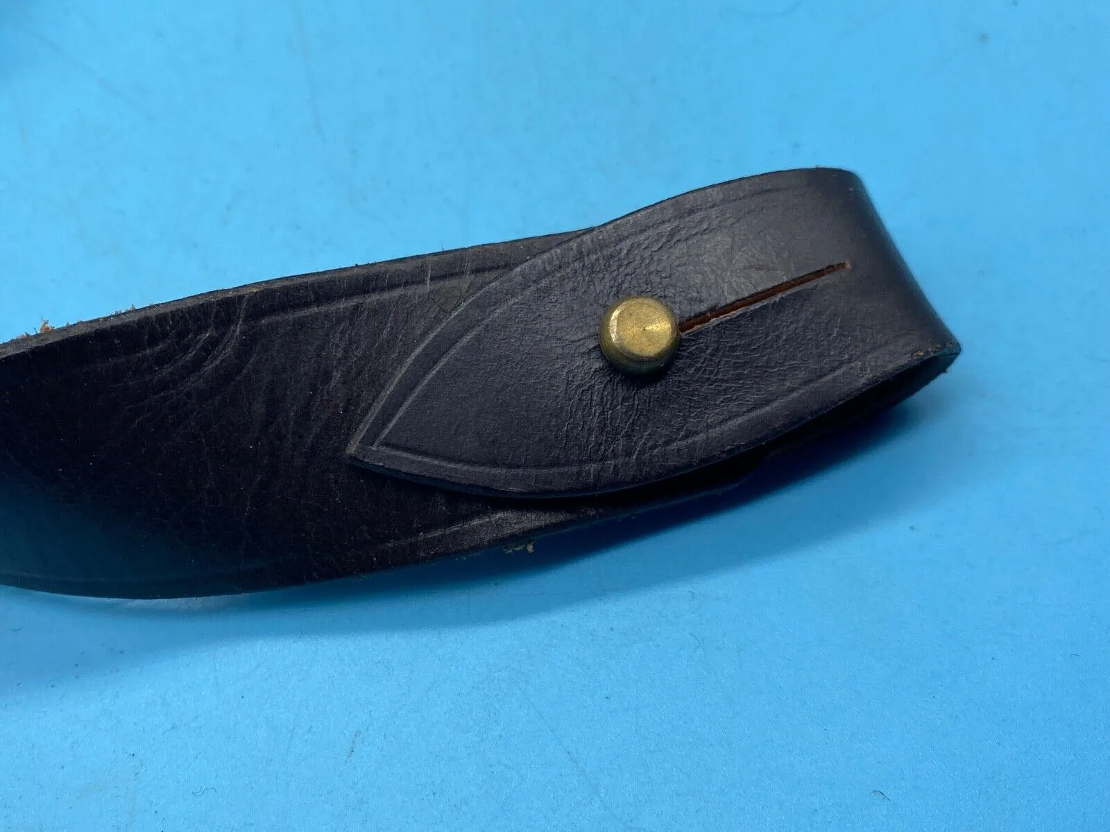 Original British Army Officer's Sam Browne Leather Shoulder Strap - Marked 37"