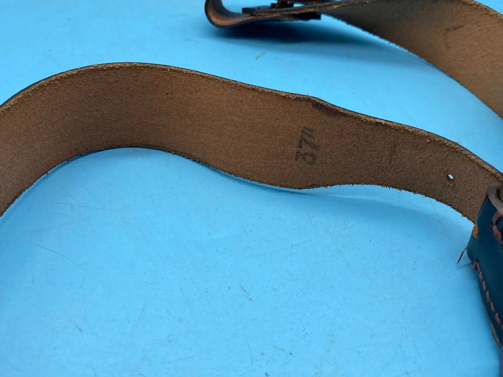 Original British Army Officer's Sam Browne Leather Shoulder Strap - Marked 37"