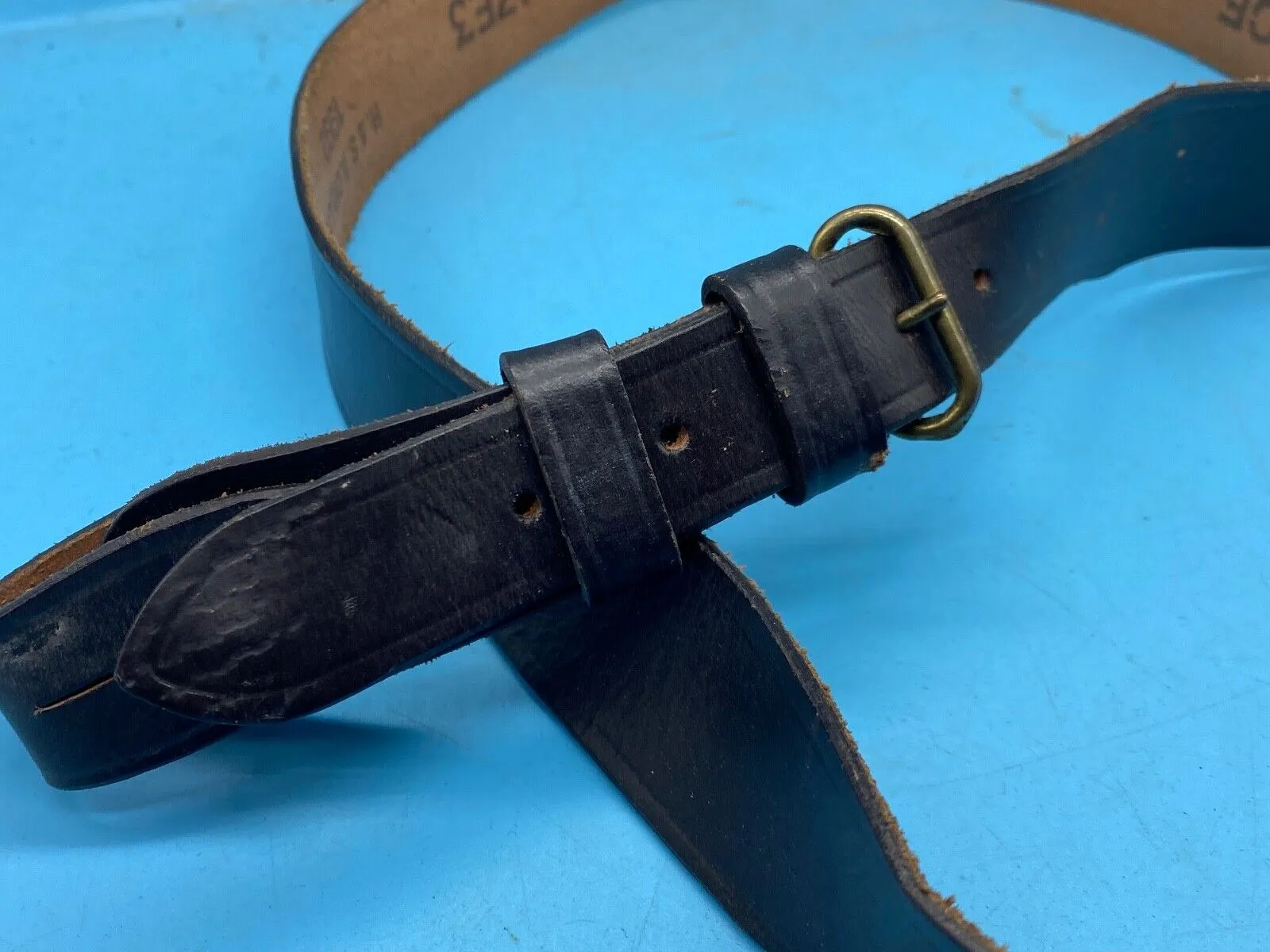 Original British Army Officer's Sam Browne Leather Shoulder Strap - Marked 37"