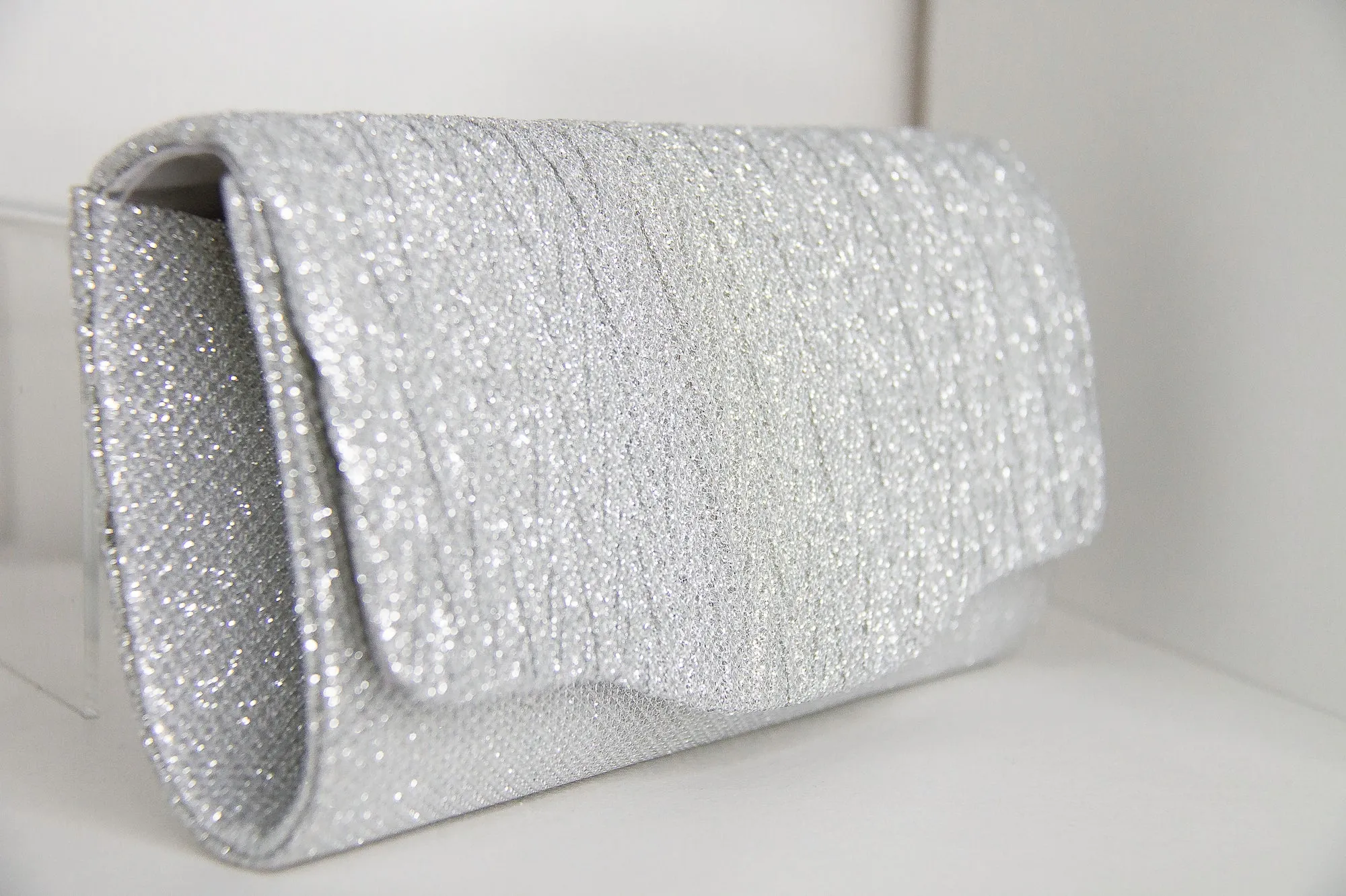 Paige Silver Clutch