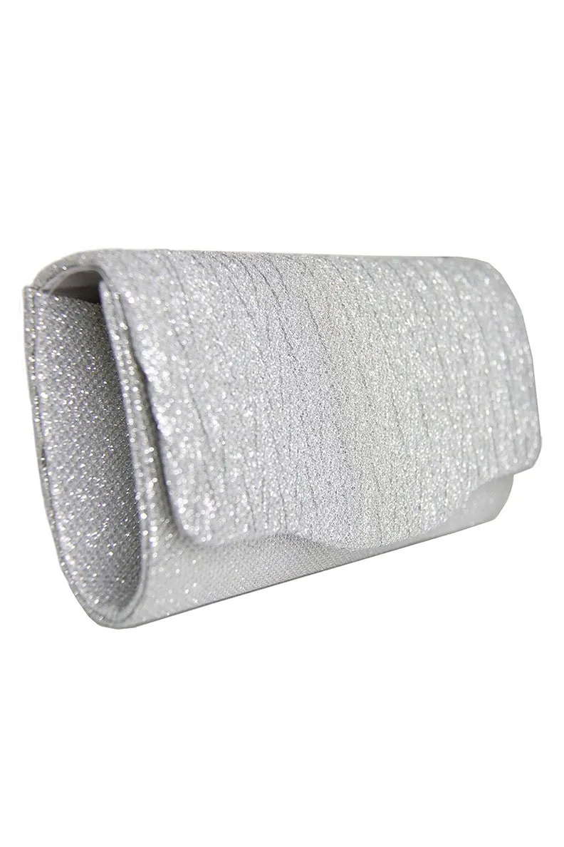 Paige Silver Clutch