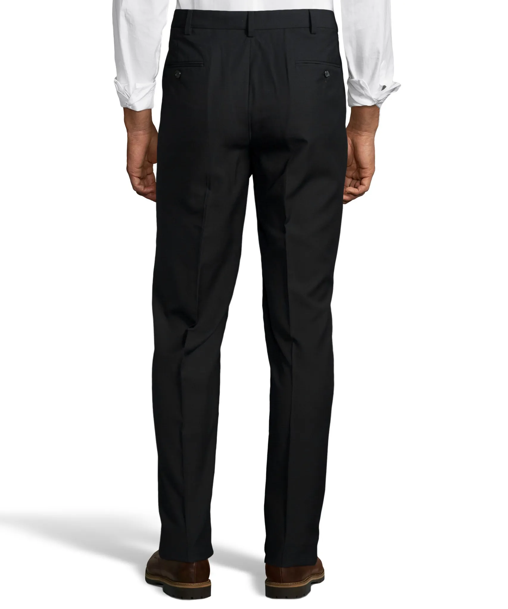 Palm Beach Executive Black Plain Front Expander Pant Smaller Waist