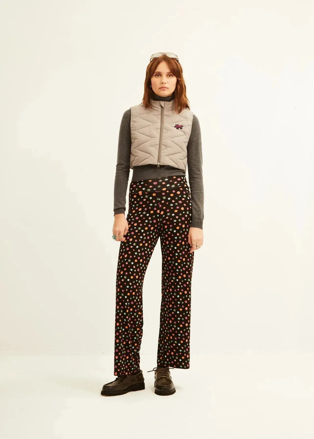 Pantalón XANTIK Goma Cintura Black Dots & Stars