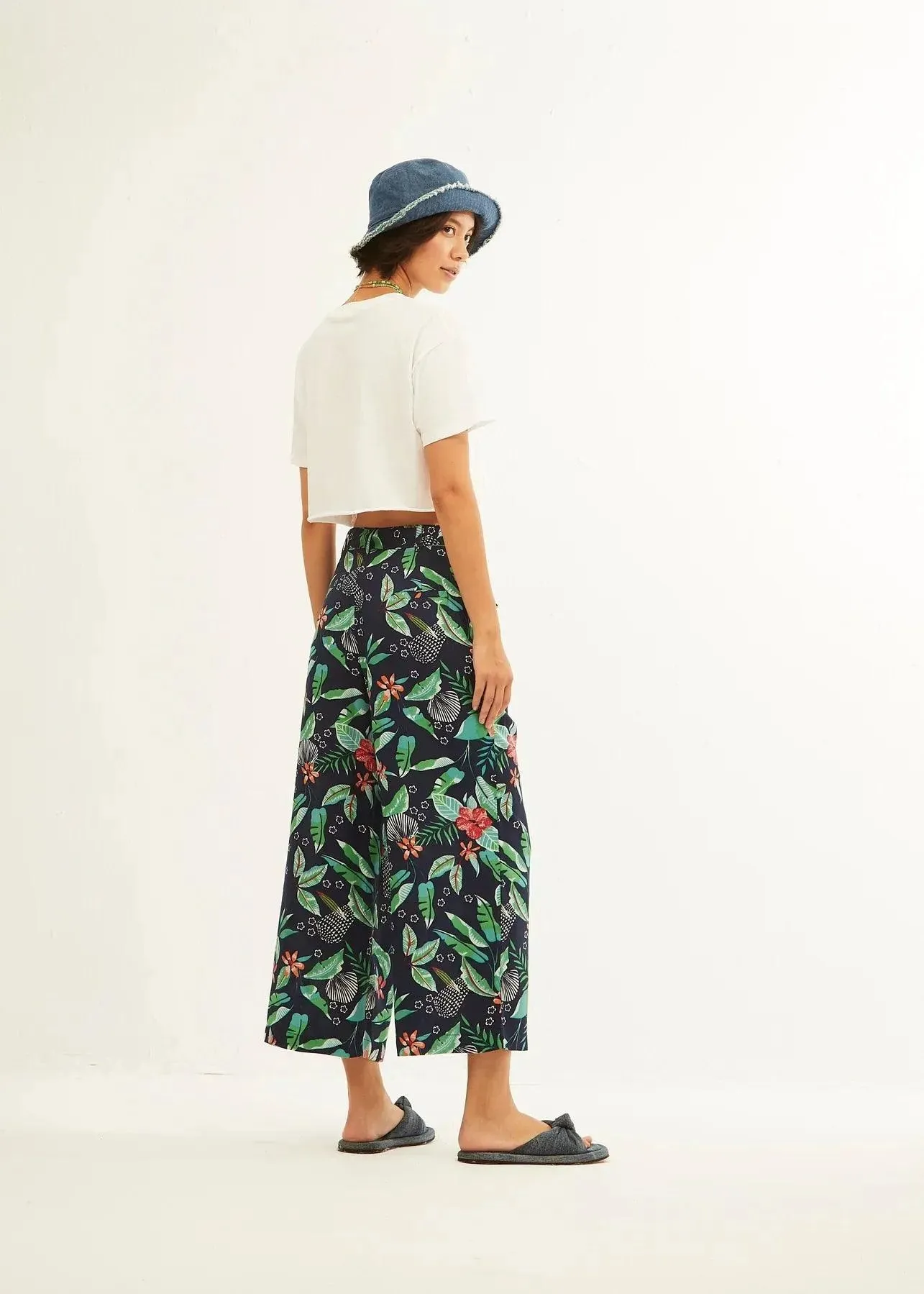 Pantalón Xantik Lazo Cintura Navy Nature's Harmony