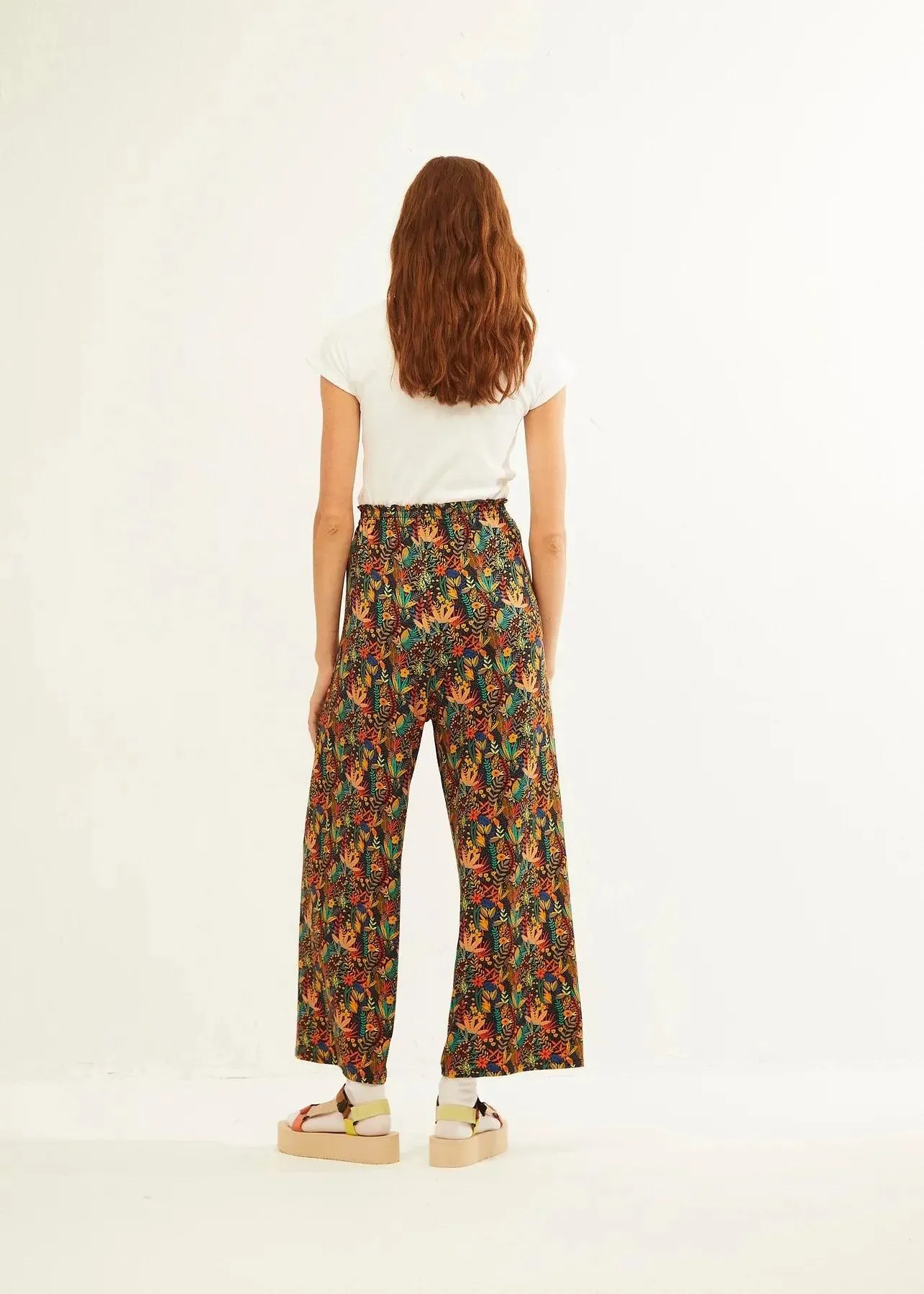 Pantalón Xantik Lazo Cintura Navy WildFlower