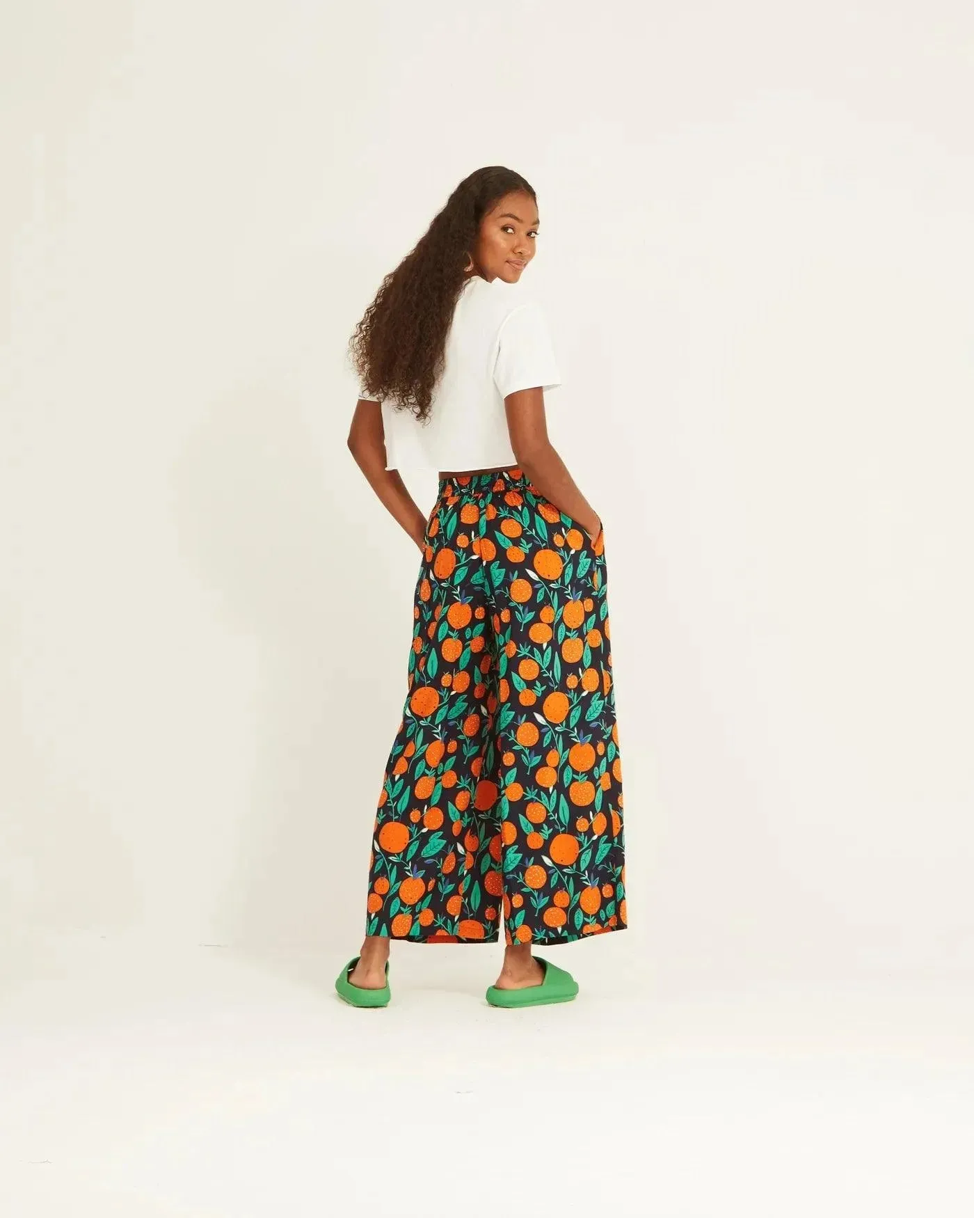 Pantalones Xantik Palazzo Orange Pome