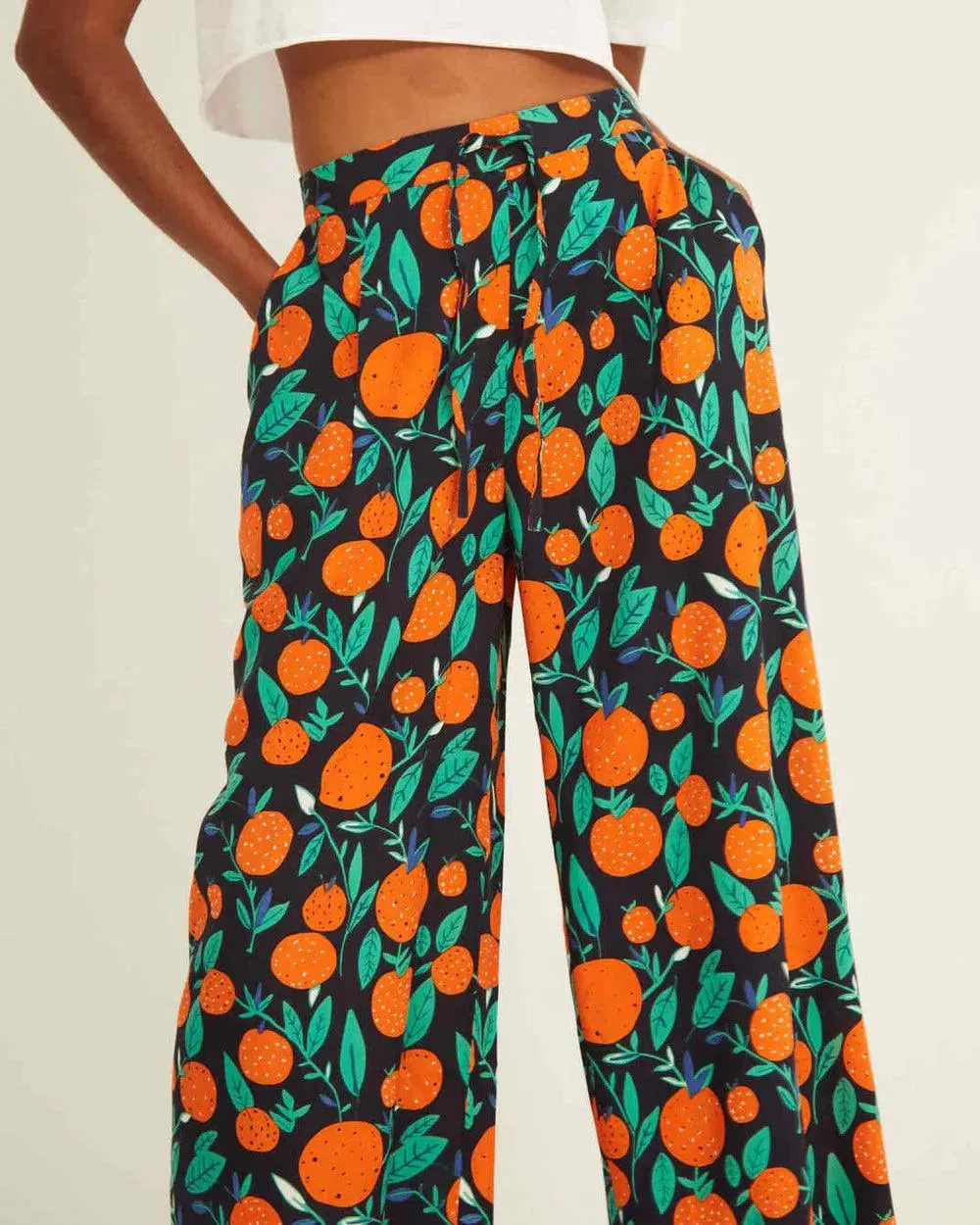 Pantalones Xantik Palazzo Orange Pome