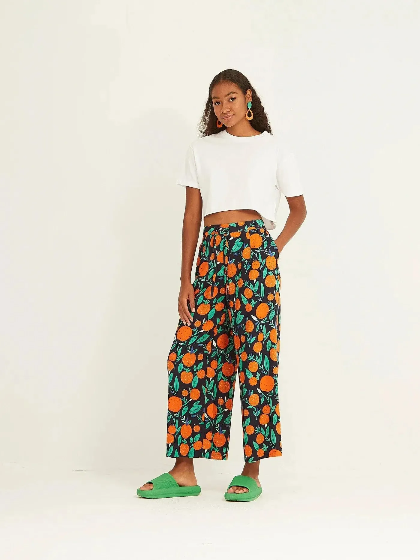 Pantalones Xantik Palazzo Orange Pome