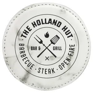 Personalized Leatherette Coaster Set