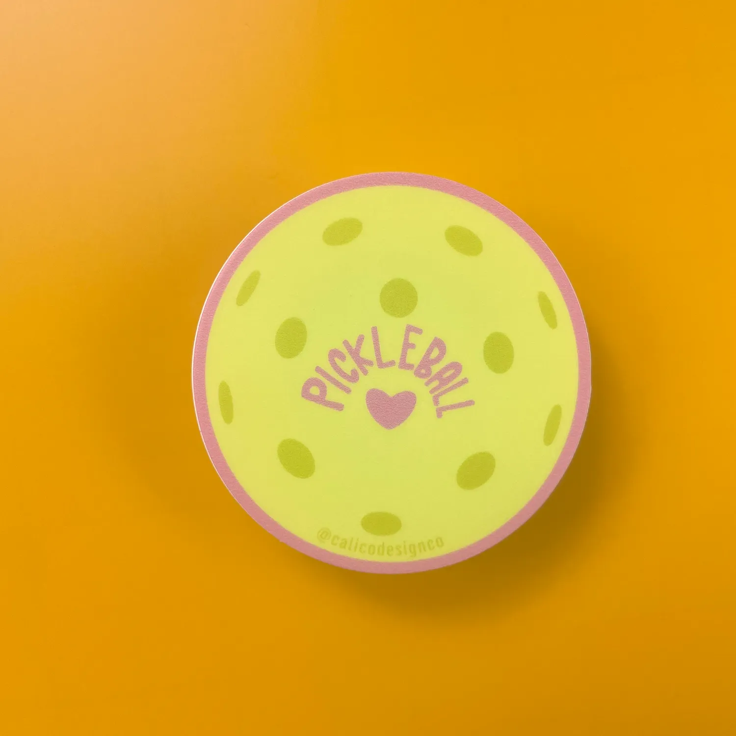 Pickleball Heart Vinyl Sticker