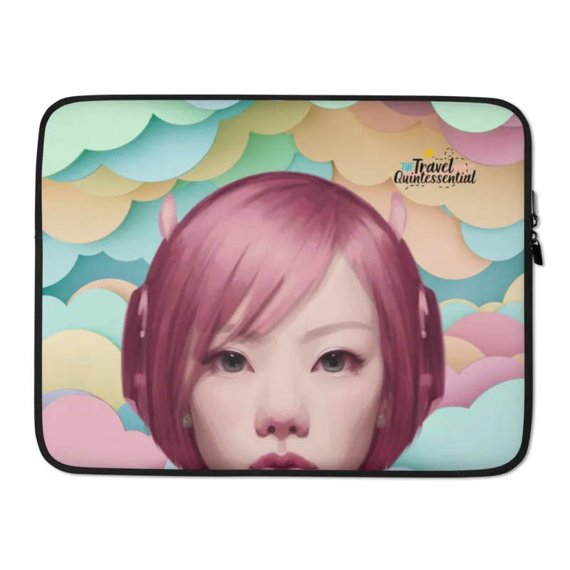 Pink Head TheTravelQuintessential Laptop Sleeve