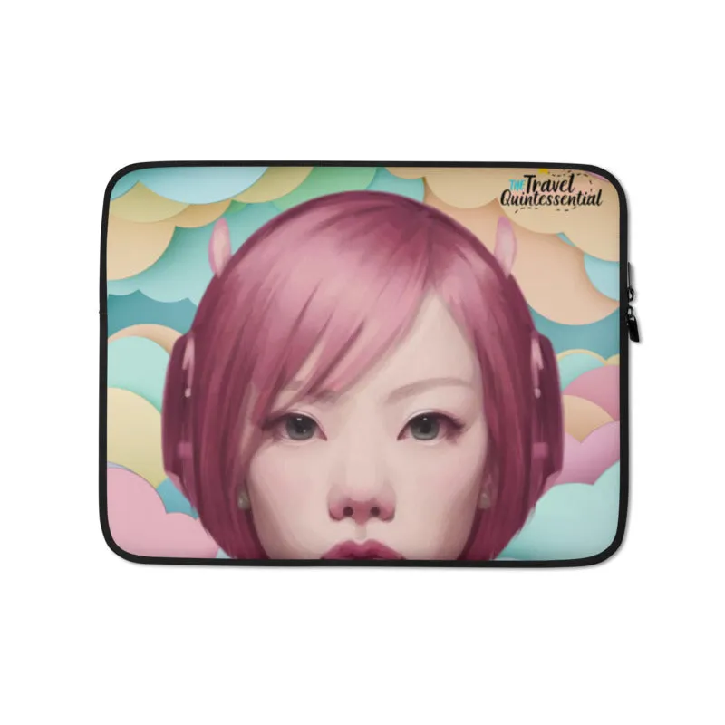 Pink Head TheTravelQuintessential Laptop Sleeve