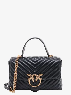 Pinko Love Lady Matelass�� Leather Handbag With Love Birds Buckle