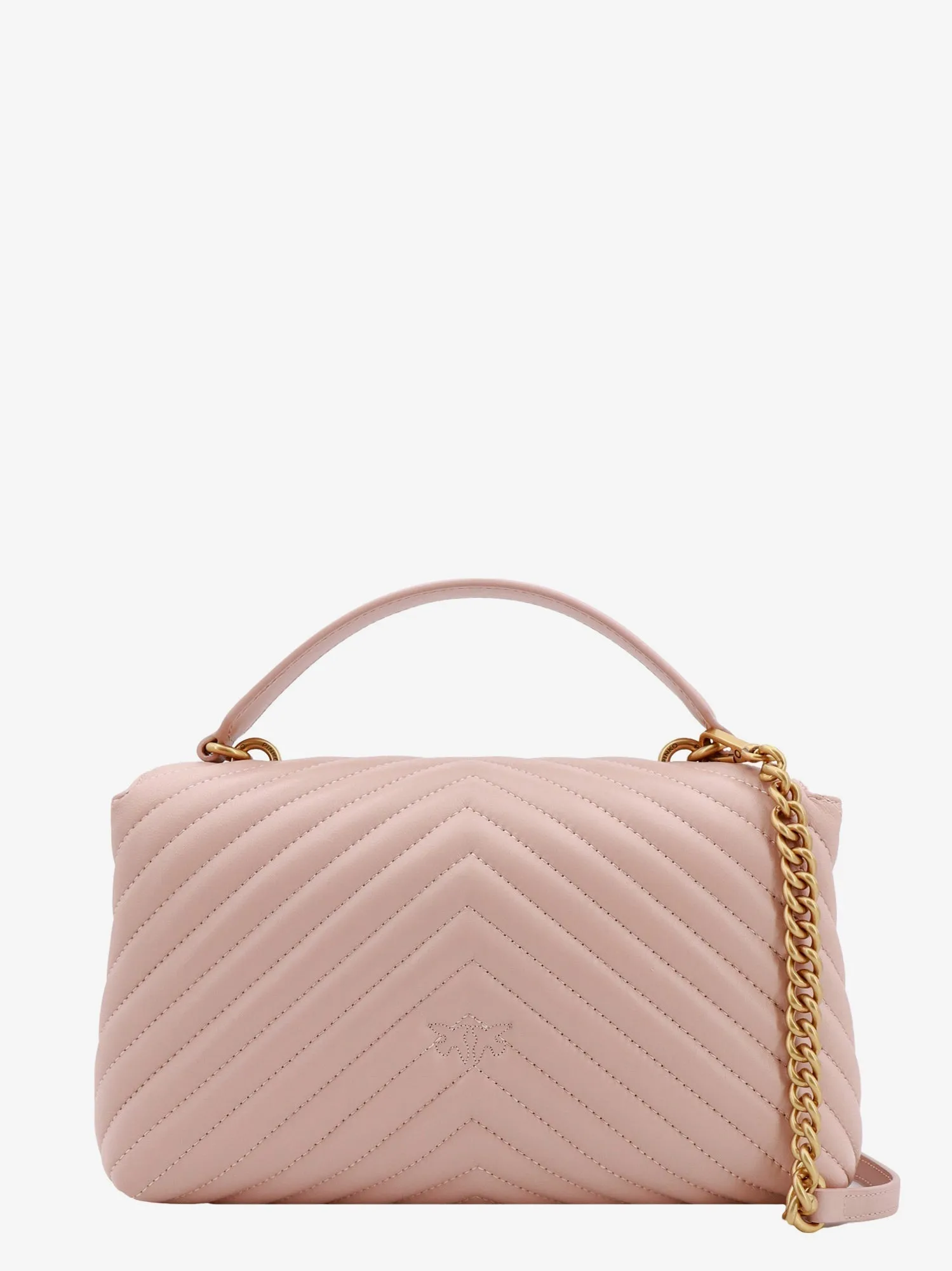 Pinko Love Lady Matelass�� Leather Handbag With Love Birds Buckle
