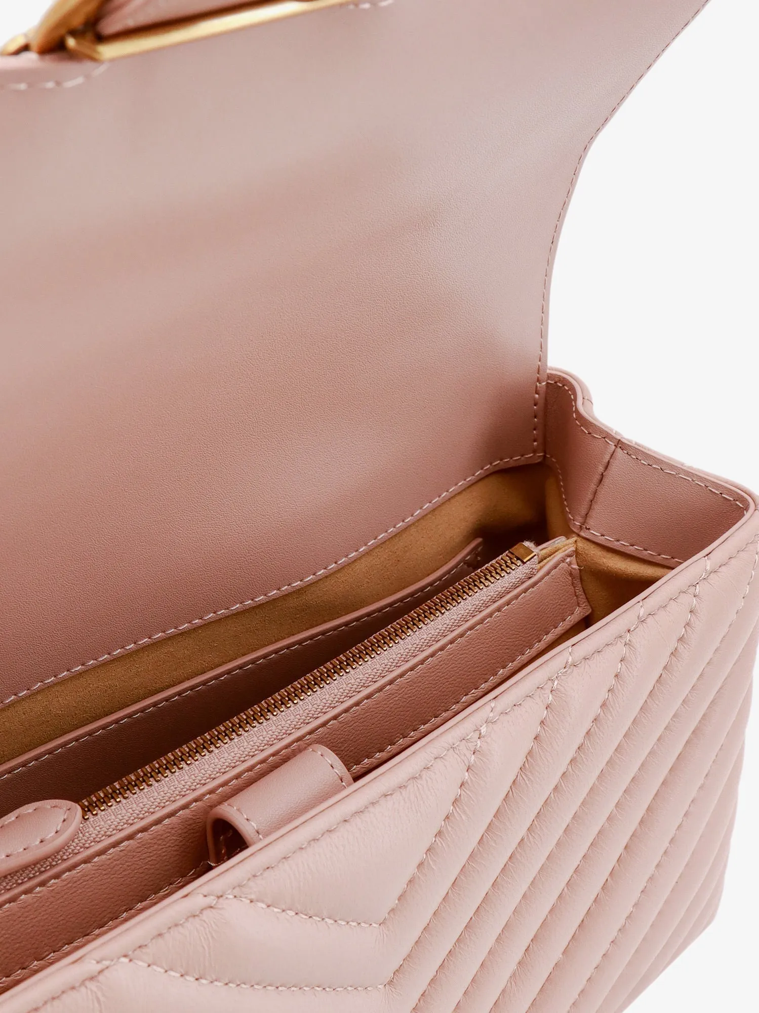 Pinko Love Lady Matelass�� Leather Handbag With Love Birds Buckle