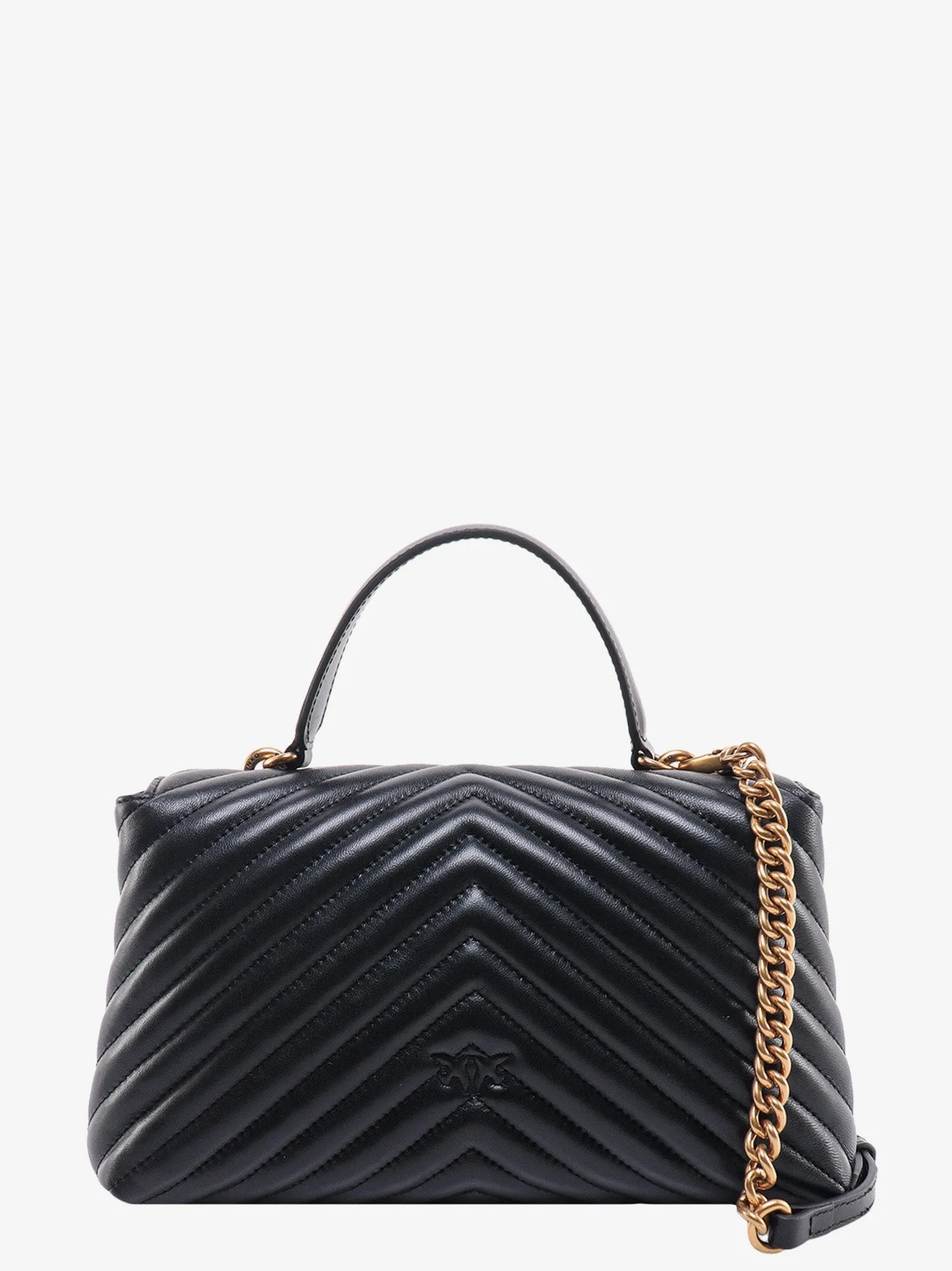 Pinko Love Lady Matelass�� Leather Handbag With Love Birds Buckle