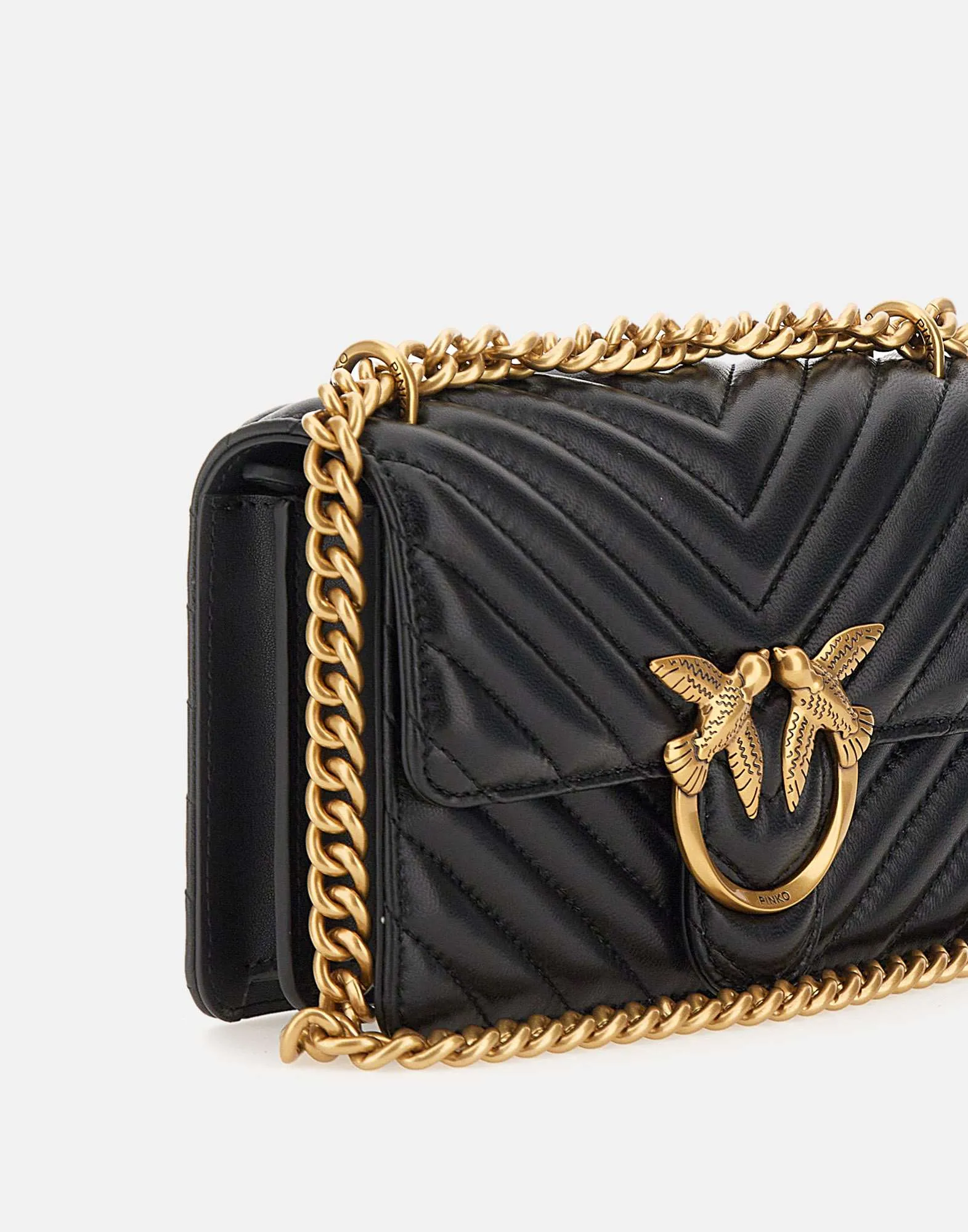 Pinko Love Mini Soft Nappa Leather Shoulder Bag
