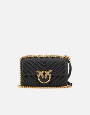 Pinko Love Mini Soft Nappa Leather Shoulder Bag