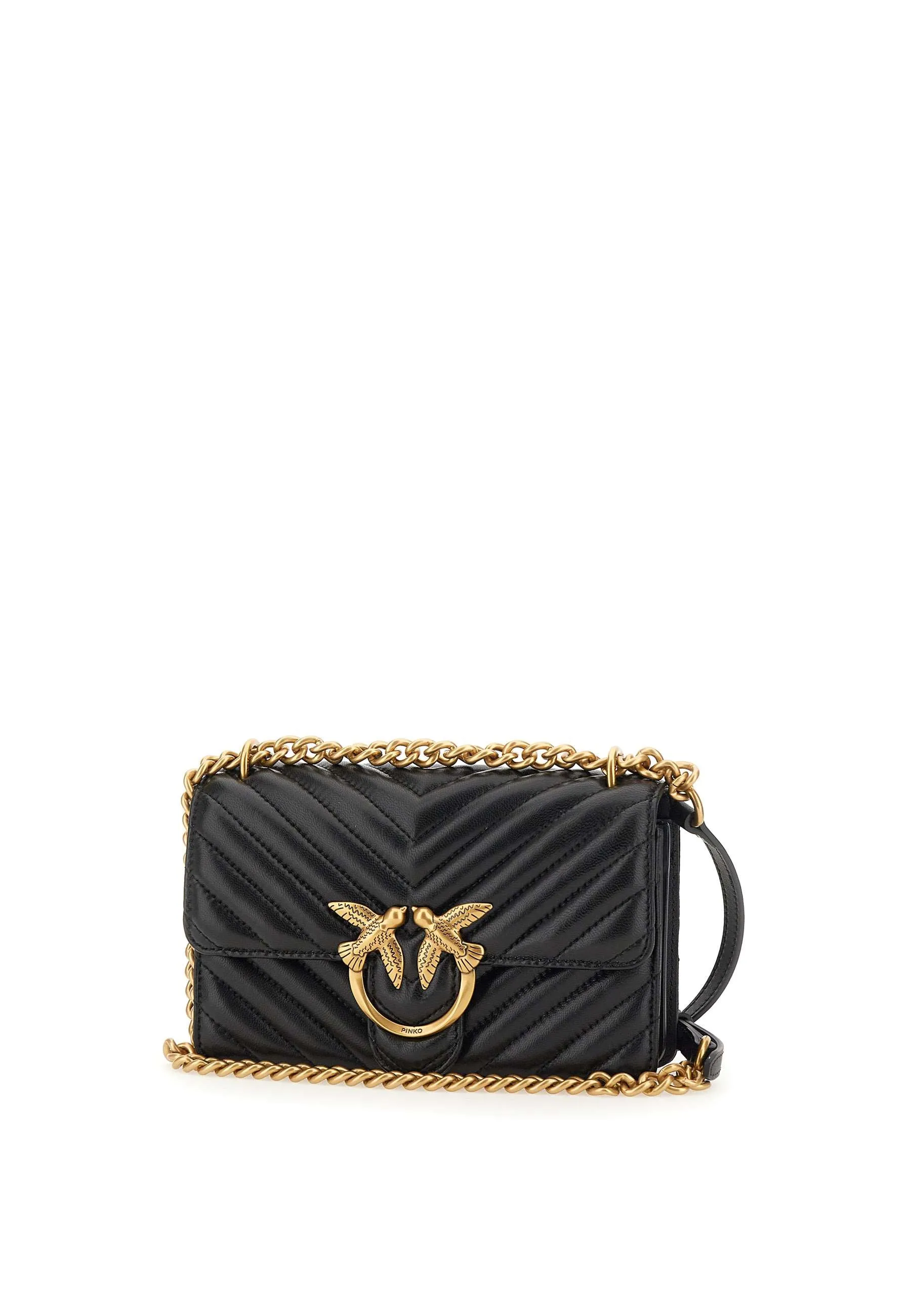 Pinko Love Mini Soft Nappa Leather Shoulder Bag