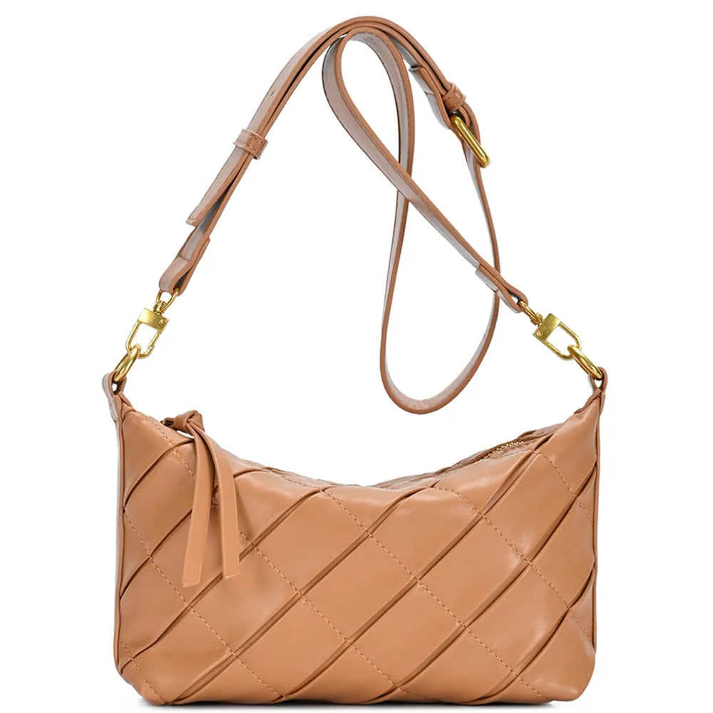 Pleated Leather Shoulder Purse-2 Colors