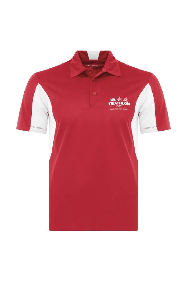 Polo EXCLUSIF POUR LES ENTRAINEURS 100% polyester Rouge - Triathlon Laval