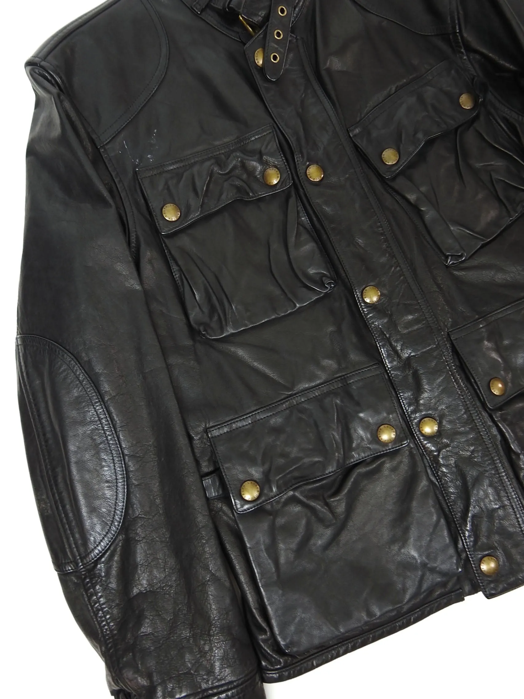 Polo Ralph Lauren Leather Moto Jacket Size Medium
