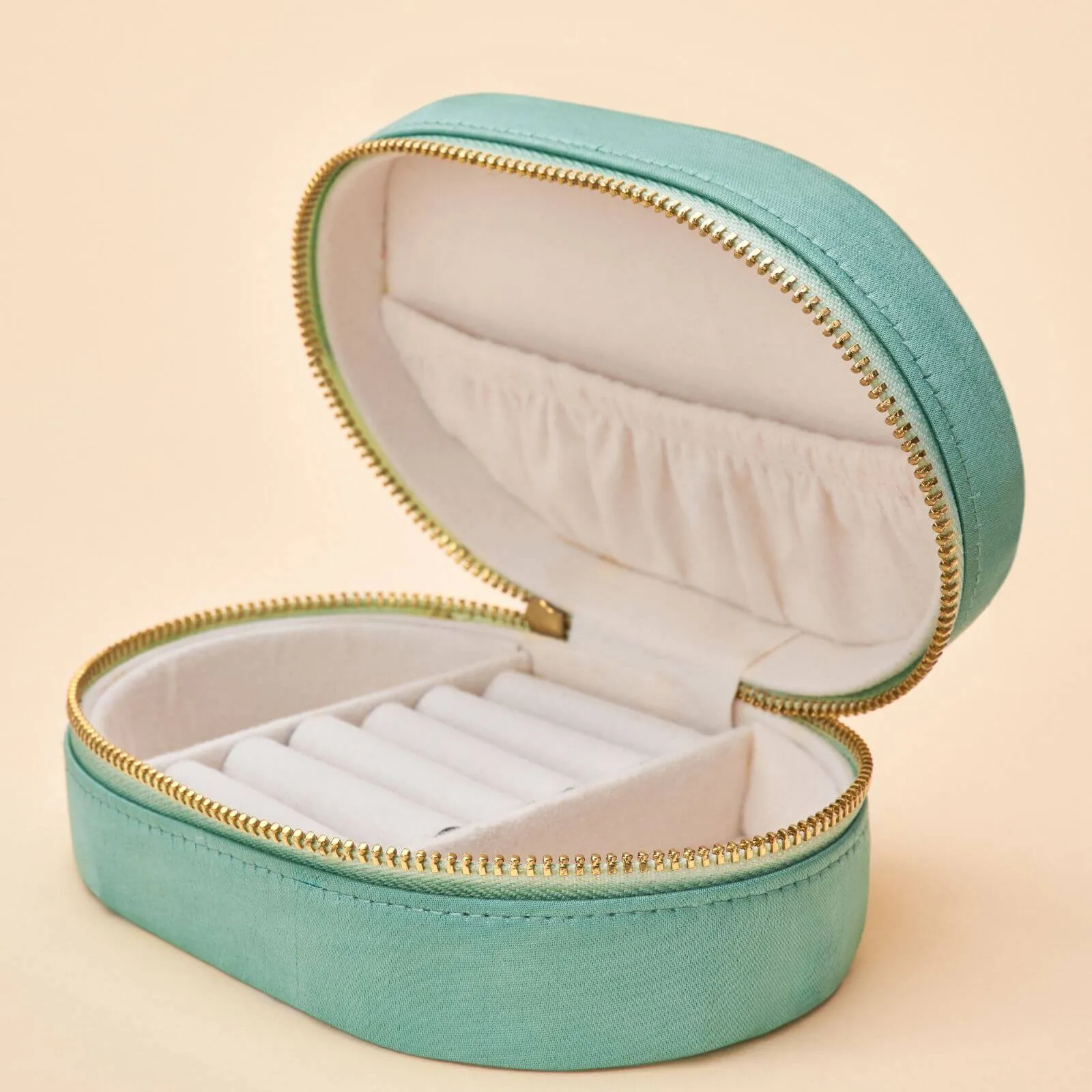 Powder Hummingbird Aqua Oval Jewellery Box