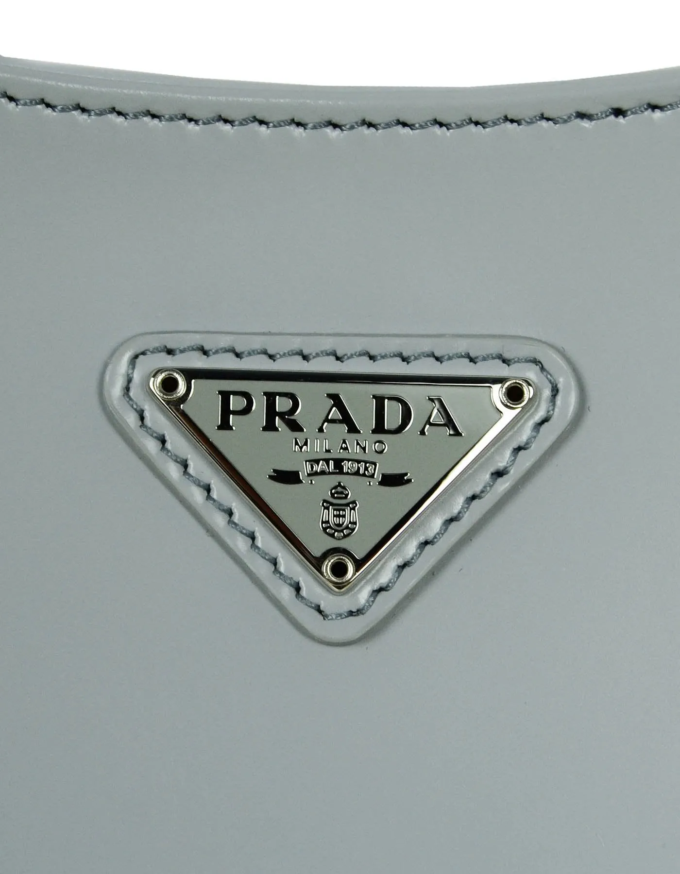 Prada 2021 Cornflower Blue Brushed Calfskin Cleo Shoulder Bag