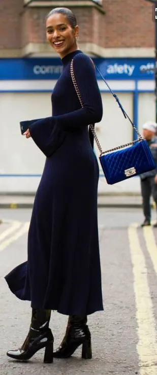 Prada royal blue leather handbag