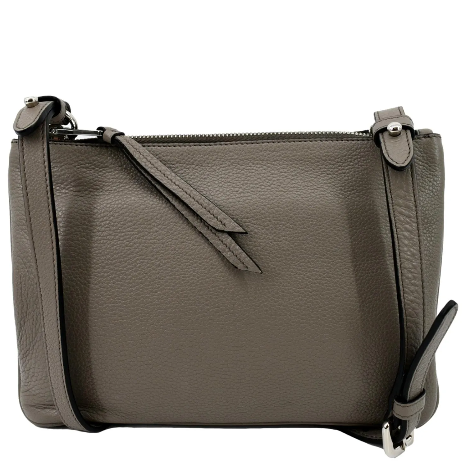 PRADA Vitello Phenix Leather Crossbody Bag Beige