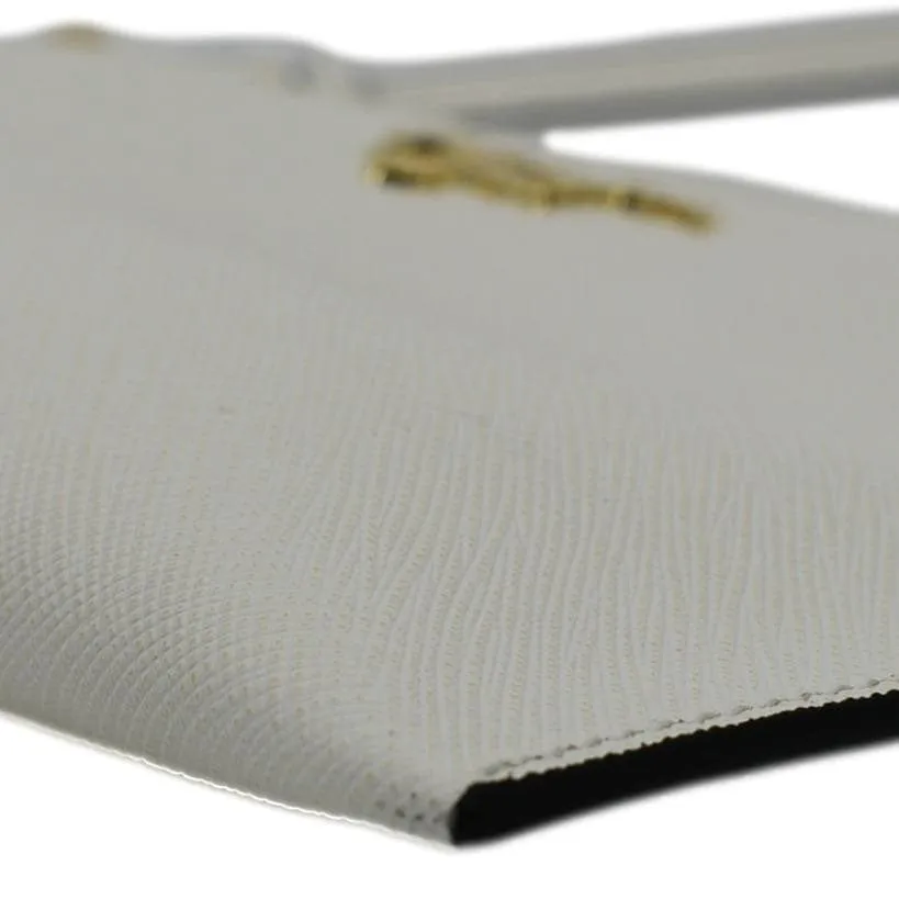 PRADA Vitello Phenix Mini Saffiano Leather Shoulder Bag White