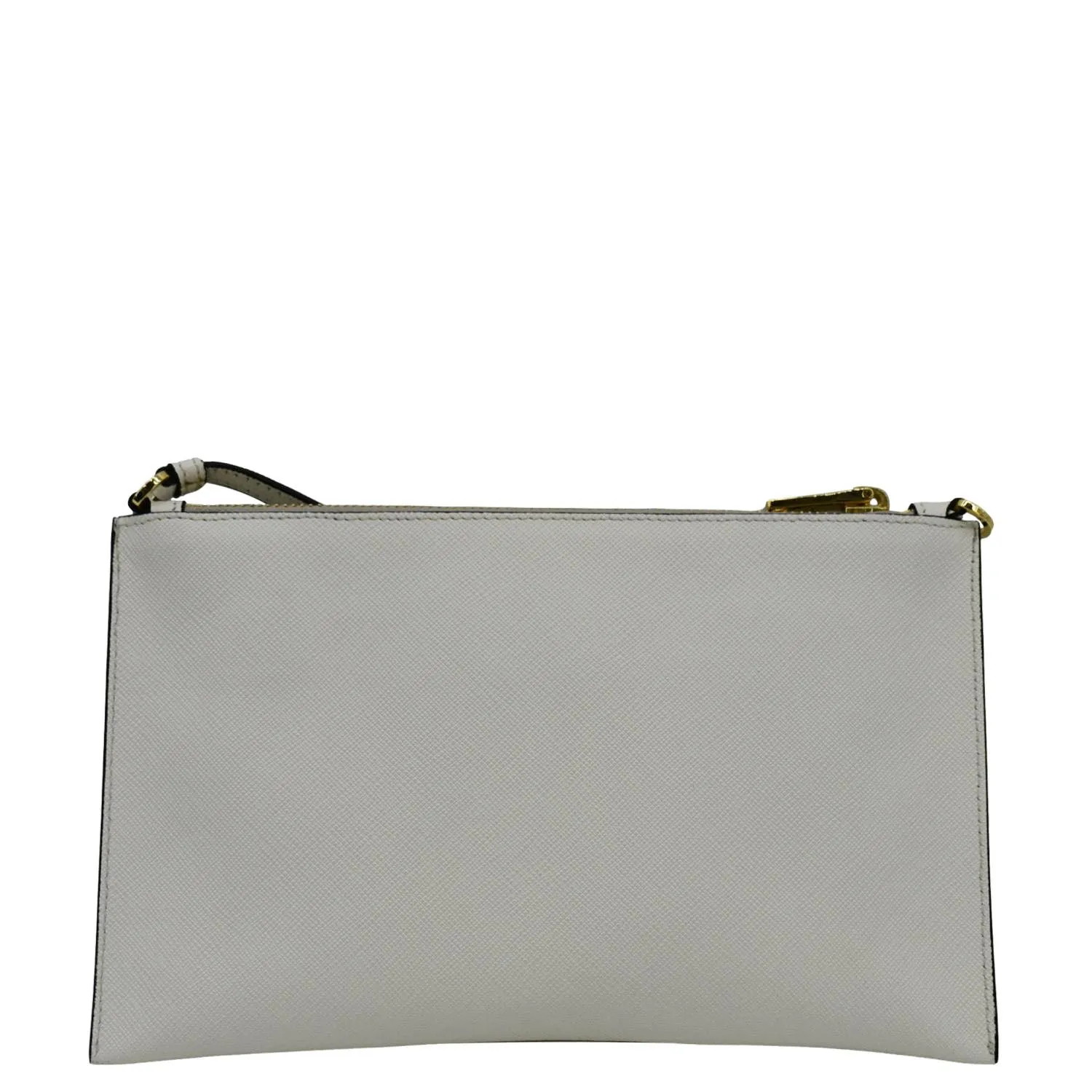 PRADA Vitello Phenix Mini Saffiano Leather Shoulder Bag White