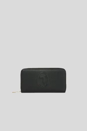 Pre Iris Zip Around Stampa Cervo - Black