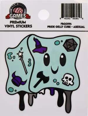 Pride Gelly Cube Sticker: Asexual