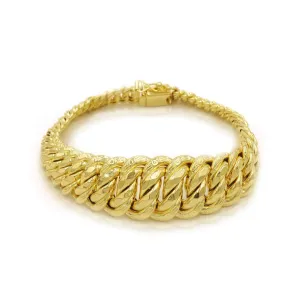 Princess Cut Italian Bracelet in 14K Yellow Gold