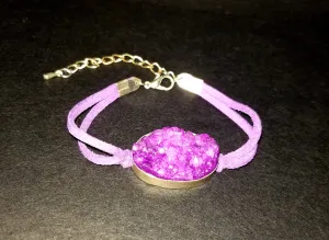 Purple Druzy Bracelet