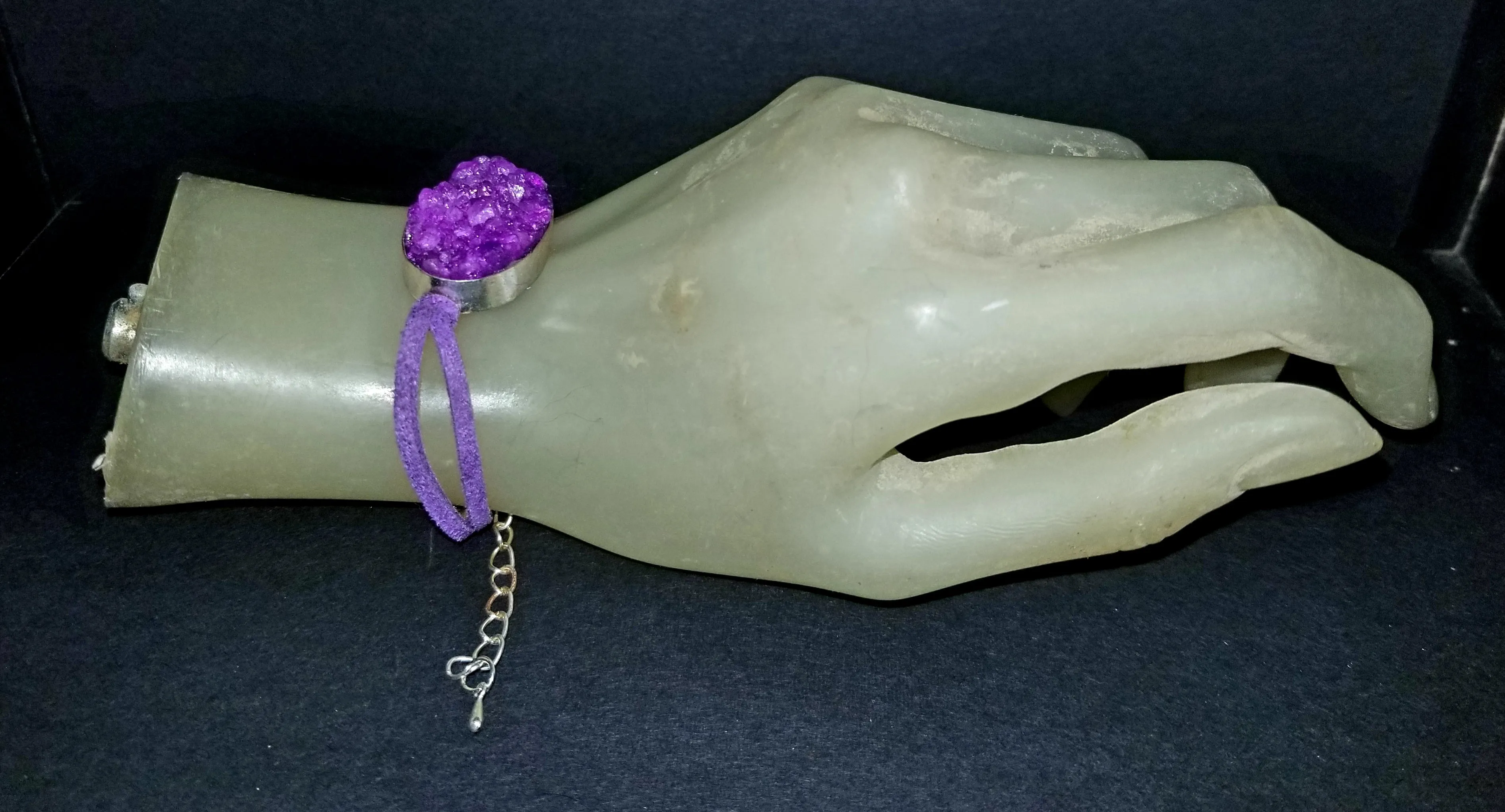 Purple Druzy Bracelet