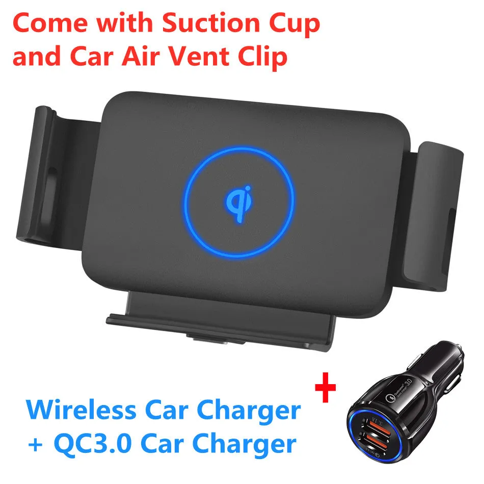 QI Wireless Car Charger For Samsung Galaxy Fold Fold 2 Fold 3 Car Charger Fast Wireless Charging Car Phone Holder