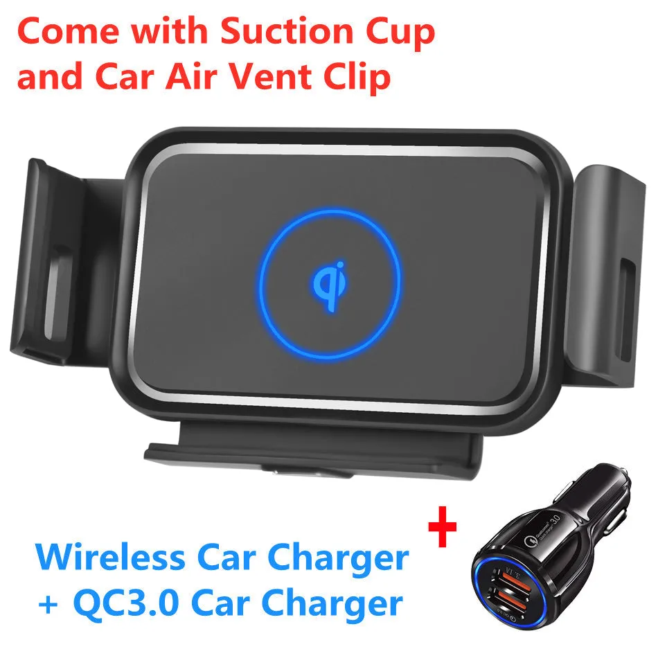 QI Wireless Car Charger For Samsung Galaxy Fold Fold 2 Fold 3 Car Charger Fast Wireless Charging Car Phone Holder