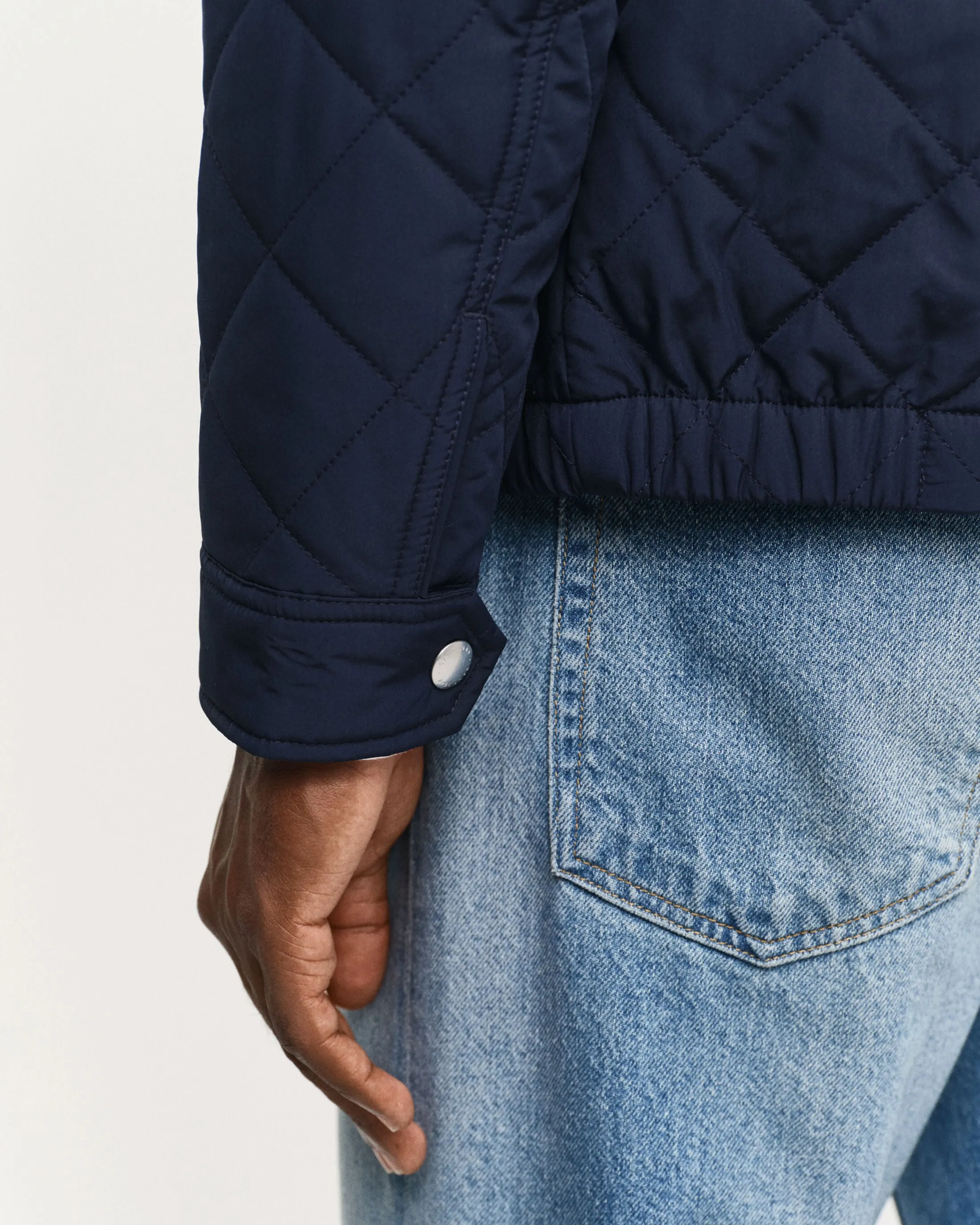 Quilted Windcheater in Navy