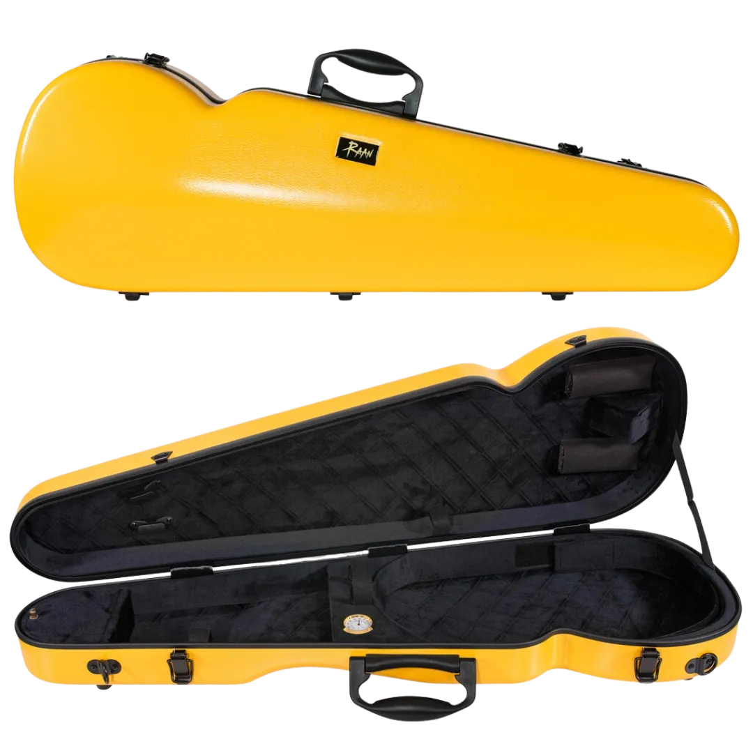 RAAN Shaped Violin Case Sunflower Yellow 1/4-1/2