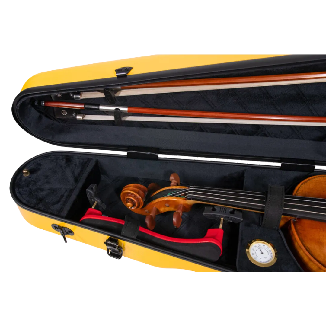 RAAN Shaped Violin Case Sunflower Yellow 1/4-1/2