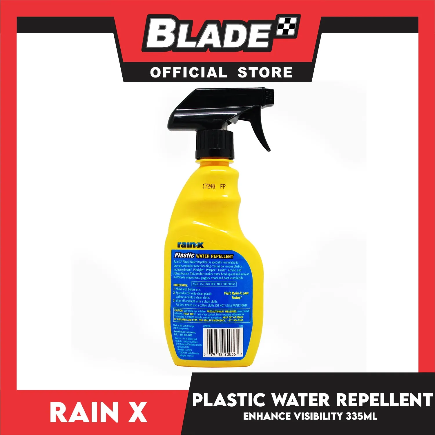 Rain X Plastic Water Repellent Enhance Visibility 355ml