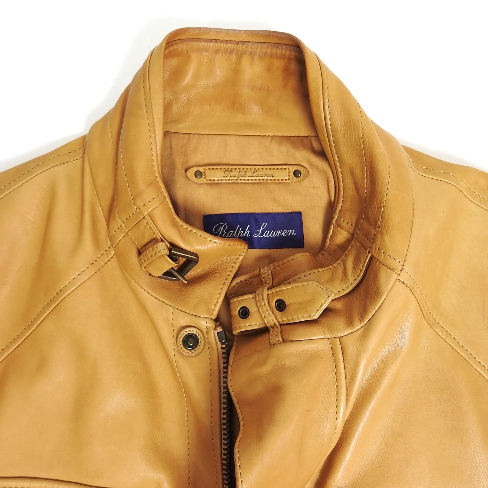 Ralph Lauren Purple Label Leather Jacket Size Large